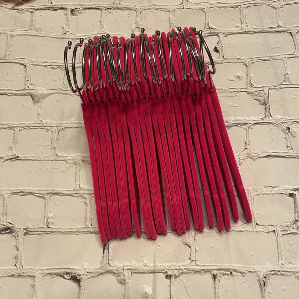 🌸 Hot Pink Toddler Velvet Hangers - Set of 22